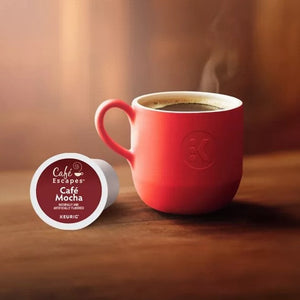 Cafe Escapes Cafe Mocha, Keurig K-Cup Coffee Pods, Box of 12 K-Cups