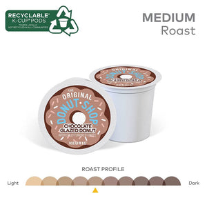 The Original Donut Shop Chocolate Glazed Donut, Medium Roast, Keurig K-Cup Coffee Pods