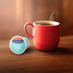 Cinnabon Caramel Pecan Coffee, Light Roast, Keurig K-Cup Coffee Pods, Box of 12 K-cups