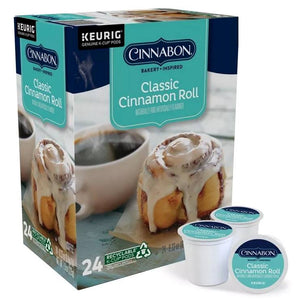 Cinnabon Classic Cinnamon Roll, Light Roast, Keurig K-Cup Coffee Pods, Box of 24 K-cups