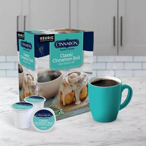 Cinnabon Classic Cinnamon Roll, Light Roast, Keurig K-Cup Coffee Pods, Box of 24 K-cups