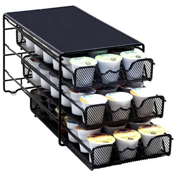 Load image into Gallery viewer, Deco Brothers 3-Tier Coffee Pod Storage Drawer, 54 Keurig K-cups Capacity, Black