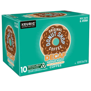 The Original Donut Shop Decaf, Medium Roast, Keurig K-Cup Coffee Pods, box of 10 k-cups