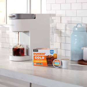 Dunkin' Cold Coffee, Medium Dark Roast, Keurig K-Cup Coffee Pods, Box of 10 K-cups