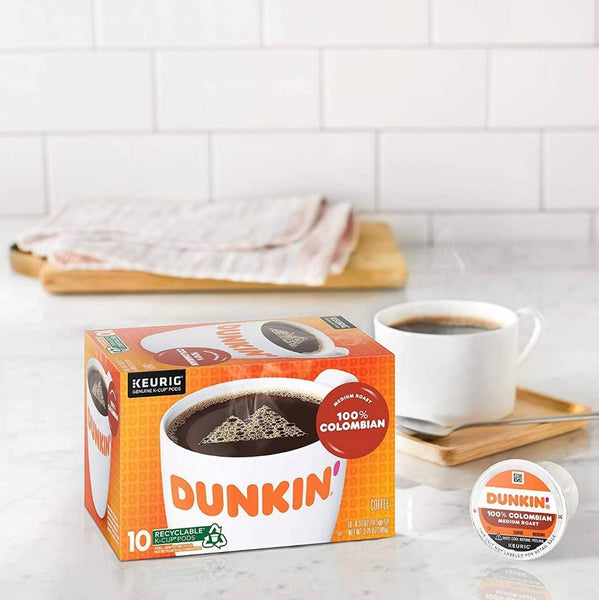 Load image into Gallery viewer, Dunkin' Colombian, Medium Roast, Keurig K-Cup Coffee Pods, Box of 10 K-cups