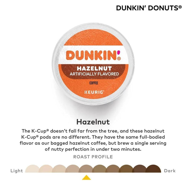 Load image into Gallery viewer, Dunkin' Hazelnut, Medium Roast, Keurig K-Cup Coffee Pods, Box of 22 K-cups