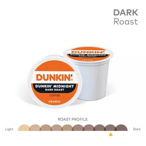 Dunkin' Midnight, Dark Roast, Keurig K-Cup Coffee Pods, Box of 10 K-cups