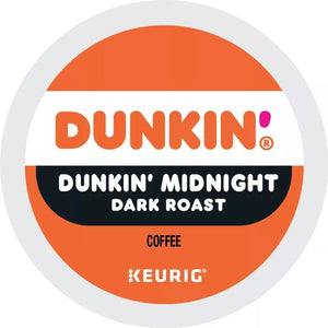 Dunkin' Midnight, Dark Roast, Keurig K-Cup Coffee Pods, Box of 10 K-cups