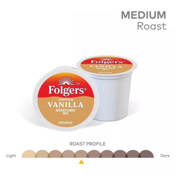 Load image into Gallery viewer, Folgers French Vanilla, Medium Roast, Keurig K-cup Coffee Pods, Box of 12 K-cups