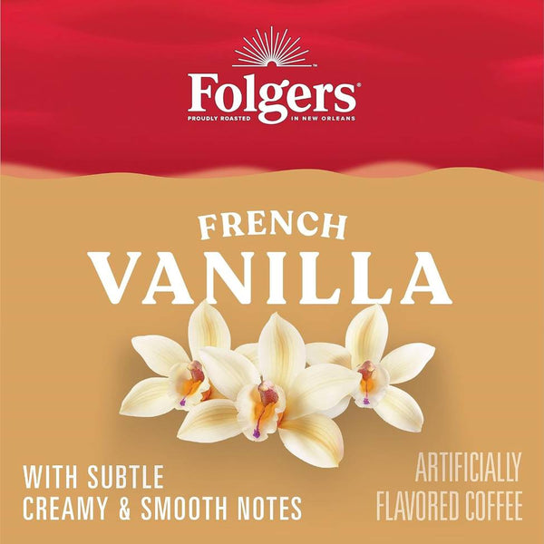 Load image into Gallery viewer, Folgers French Vanilla, Medium Roast, Keurig K-cup Coffee Pods, Box of 10 K-cups