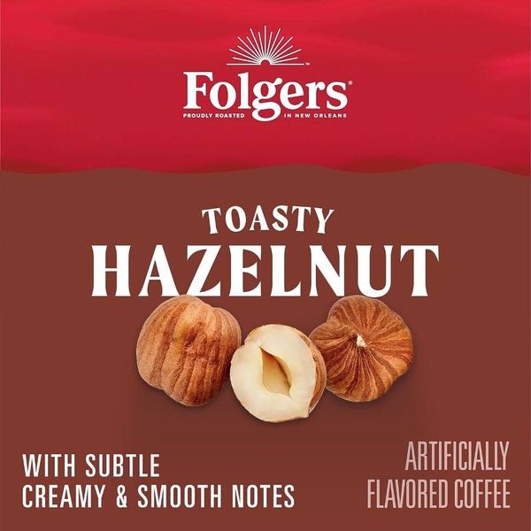 Load image into Gallery viewer, Folgers Toasty Hazelnut, Medium Roast, Keurig K-cup Coffee Pods, Box of 12 K-cups