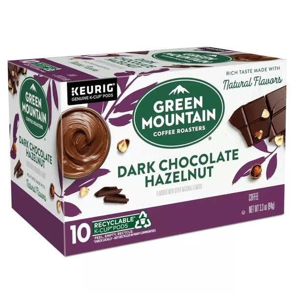 Load image into Gallery viewer, Green Mountain Dark Chocolate Hazelnut, Medium Roast, Keurig K-cup Coffee Pods, Box of 10 K-cups