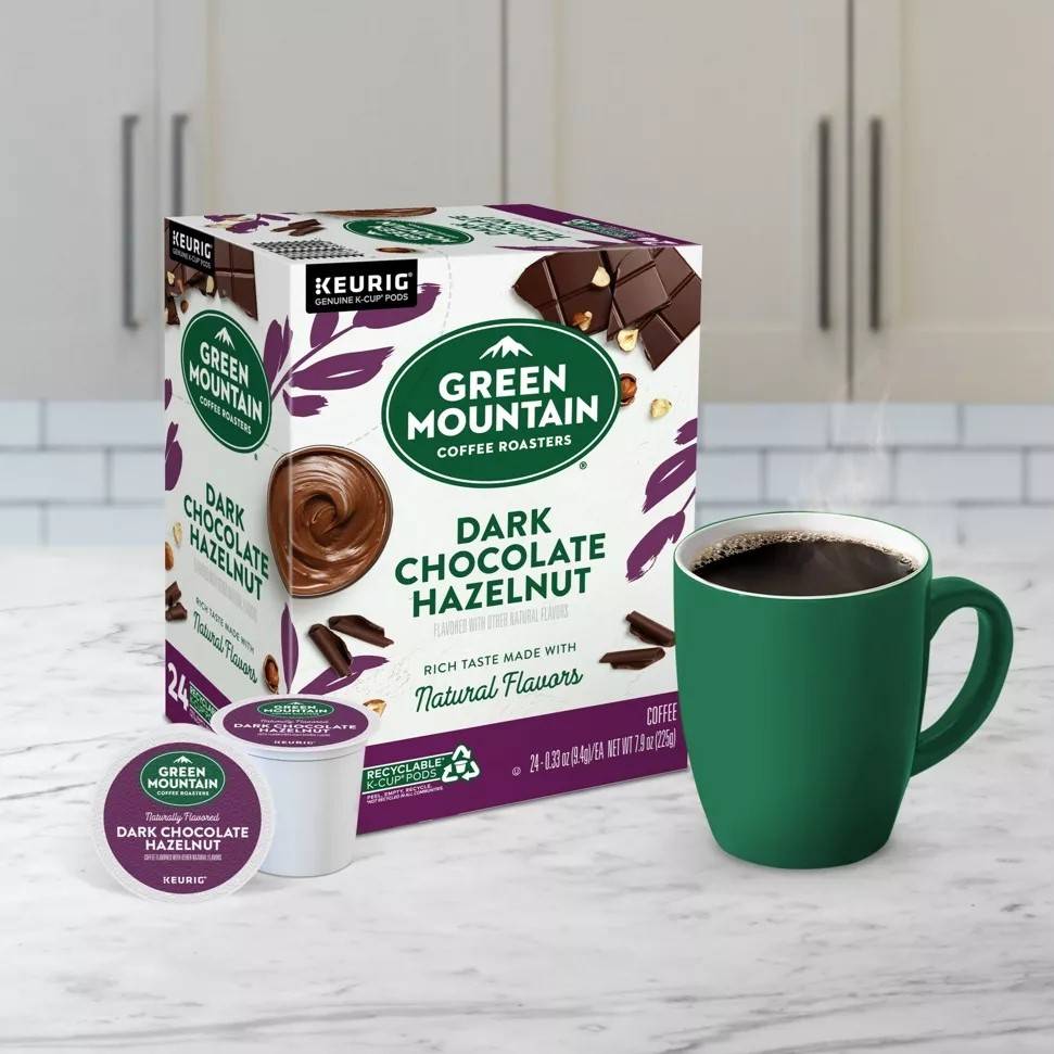 Green Mountain Dark Chocolate Hazelnut, Medium Roast, Keurig K-cup