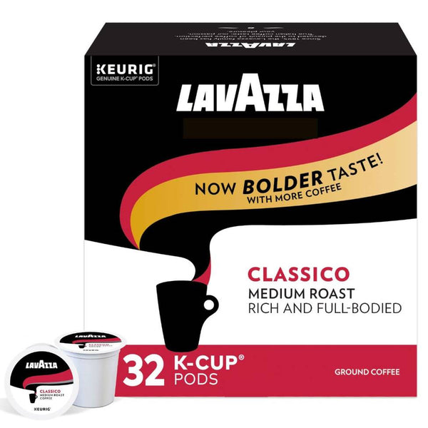 Load image into Gallery viewer, Lavazza Classico, Medium Roast, Keurig K-Cup Coffee Pods, Box of 32 K-cups