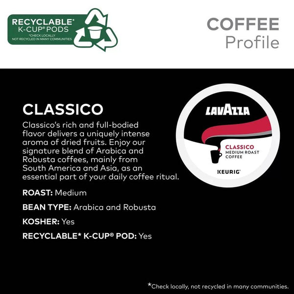 Load image into Gallery viewer, Lavazza Classico, Medium Roast, Keurig K-Cup Coffee Pods, Box of 32 K-cups