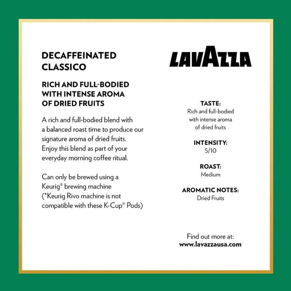 Load image into Gallery viewer, Lavazza Decaf Classico, Medium Roast, Keurig K-Cup Coffee Pods