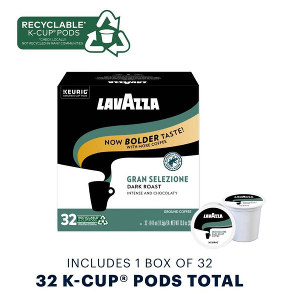 Load image into Gallery viewer, Lavazza Gran Selezione, Dark Roast, Keurig K-Cup Coffee Pods, Box of 32 K-cups
