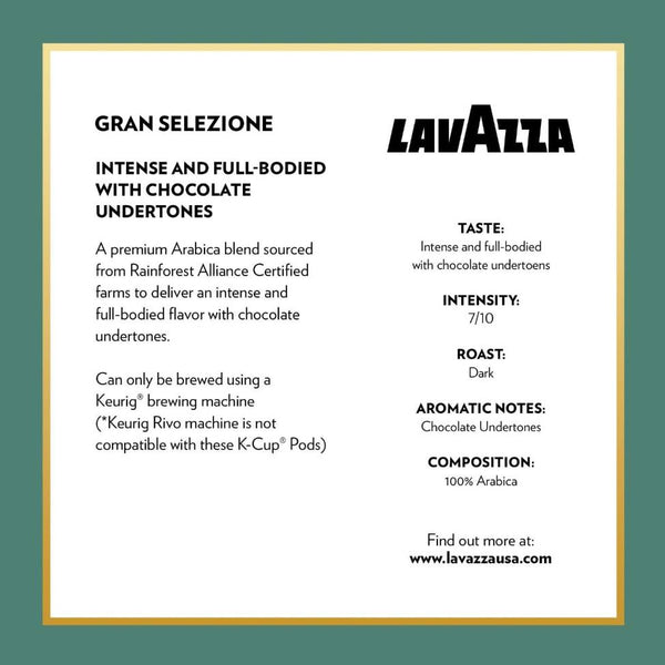 Load image into Gallery viewer, Lavazza Gran Selezione, Dark Roast, Keurig K-Cup Coffee Pods, Box of 10 K-cups