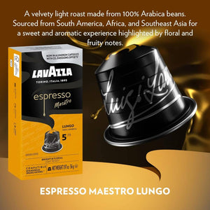 Lavazza Lungo, box of 10 Nespresso Capsules