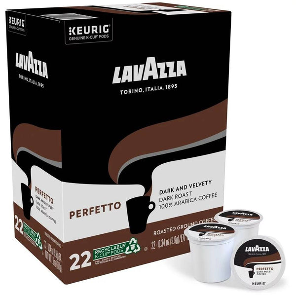 Load image into Gallery viewer, Lavazza Perfetto, Dark Roast, Keurig K-Cup Coffee Pods, Box of 22 K-cups