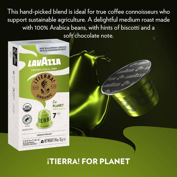 Load image into Gallery viewer, Lavazza Tierra for Planet Espresso, box of 10 Nespresso Capsules