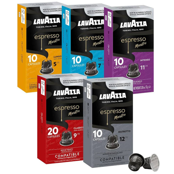 Load image into Gallery viewer, Lavazza Espresso Variety Pack, Box of 60 Nespresso Capsules
