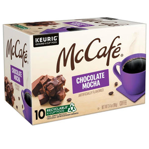 McCafe Chocolate Mocha, Light Roast, Keurig K-Cup Coffee Pods, box of 10 k-cups