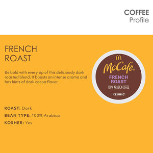 McCafe French Roast, Dark Roast, Keurig K-Cup Coffee Pods, Box of 24 K-cups