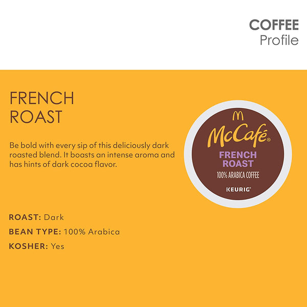 Load image into Gallery viewer, McCafe French Roast, Dark Roast, Keurig K-Cup Coffee Pods, Box of 24 K-cups