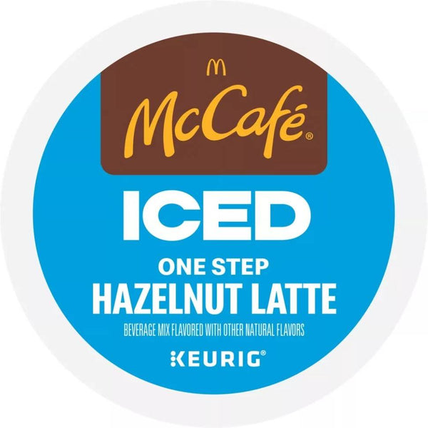 Load image into Gallery viewer, McCafe Iced One Step Hazelnut Latte, Medium Roast, Keurig K-Cup Coffee Pods