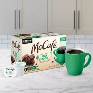 McCafe Irish Mocha, Light Roast, Keurig K-Cup Coffee Pods, box of 10 k-cups