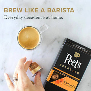 Peet's Coffee Caramel, Box of 10 Nespresso Capsules