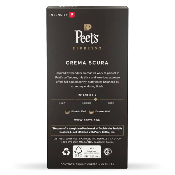 Load image into Gallery viewer, Peet's Coffee Crema Scura, Box of 10 Nespresso Capsules