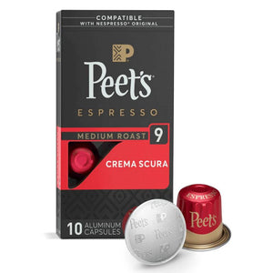 Peet's Coffee Dark, Medium, & Decaf Roast Variety Pack, Box of 50 Nespresso Capsules