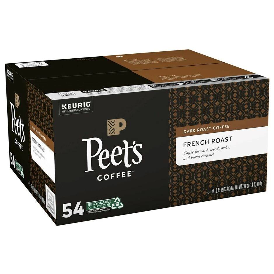 Peet's Coffee French Roast, Dark Roast, Keurig KCup Coffee Pods, Box