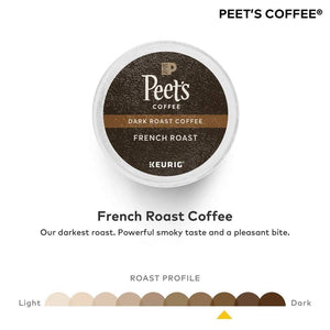 Peet's Coffee French Roast, Dark Roast, Keurig K-Cup Coffee Pods, Box of 22 K-cups