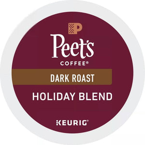 Peet's Coffee Holiday Blend, Dark Roast, Keurig K-Cup Coffee Pods, Box of 10 K-cups