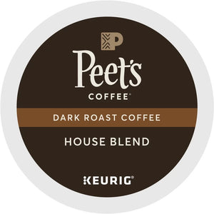 Peet's Coffee House Blend, Dark Roast, Keurig K-Cup Coffee Pods, Box of 22 K-cups
