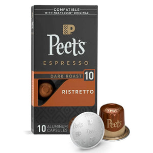 Peet's Coffee Dark, Medium, & Decaf Roast Variety Pack, Box of 50 Nespresso Capsules