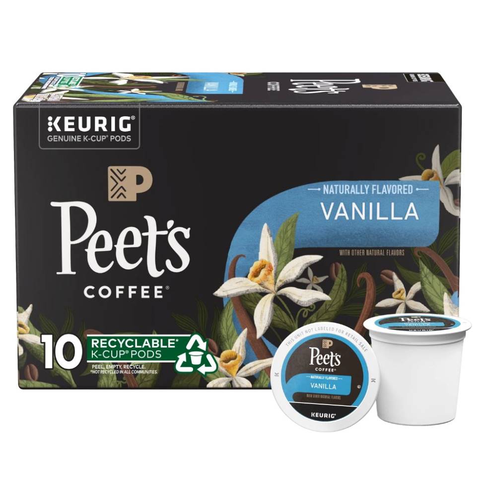 Peet's Coffee Vanilla, Light Roast, Keurig KCup Coffee Pods, Box of 1
