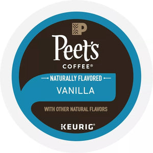 Peet's Coffee Vanilla, Light Roast, Keurig K-Cup Coffee Pods