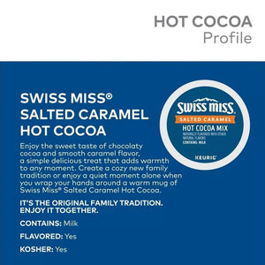 Swiss Miss Salted Caramel Hot Cocoa, Keurig K-Cup Pods, Box of 22 K-cups
