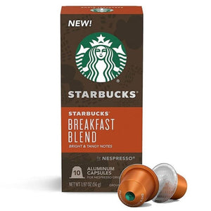 Starbucks Breakfast Blend, Box of 10 Nespresso Capsules