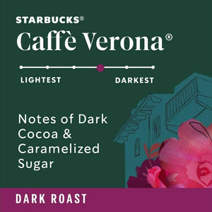 Starbucks Caffe Verona, Dark Roast, Keurig K-Cup Coffee Pods, Box of 24 K-cups