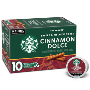 Starbucks Cinnamon Dolce, Flavored Coffee, Keurig K-Cup Coffee Pods, Box of 10 K-cups