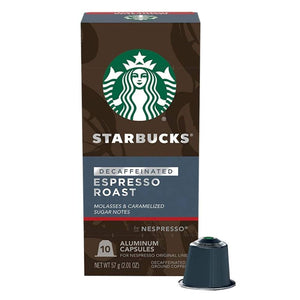 Starbucks Decaf Espresso Roast, Box of 10 Nespresso Capsules