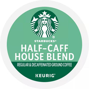 Starbucks Half-Caff House Blend, Medium Roast, Keurig K-Cup Coffee Pods, Box of 10 K-cups