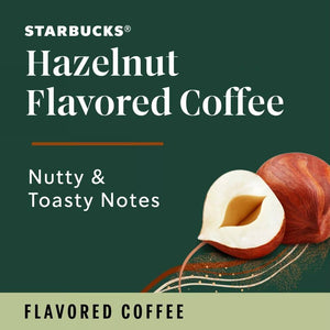 Starbucks Hazelnut, Flavored Coffee, Keurig K-Cup Coffee Pods, Box of 10 K-cups