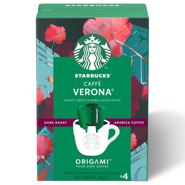 Load image into Gallery viewer, Starbucks Origami Caffe Verona, Dark Roast, Box of 4 Drip Coffee Bags