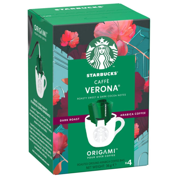 Load image into Gallery viewer, Starbucks Origami Caffe Verona, Dark Roast, Box of 4 Drip Coffee Bags